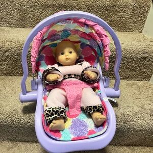 American Girl Pink and Purple Doll Carrier - baby doll not included